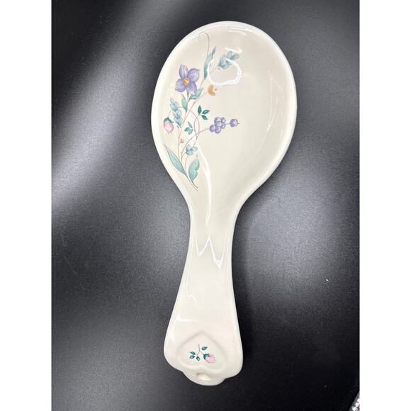 Vintage Pfaltzgraff Pottery Spoon Rest ‘April’ Pattern Floral Discontinued - Picture 1 of 5